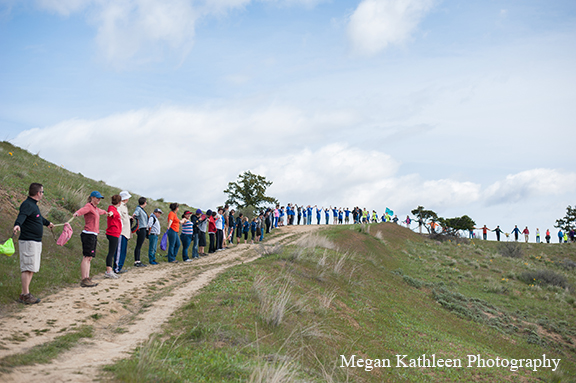Hands Across the Foothills event