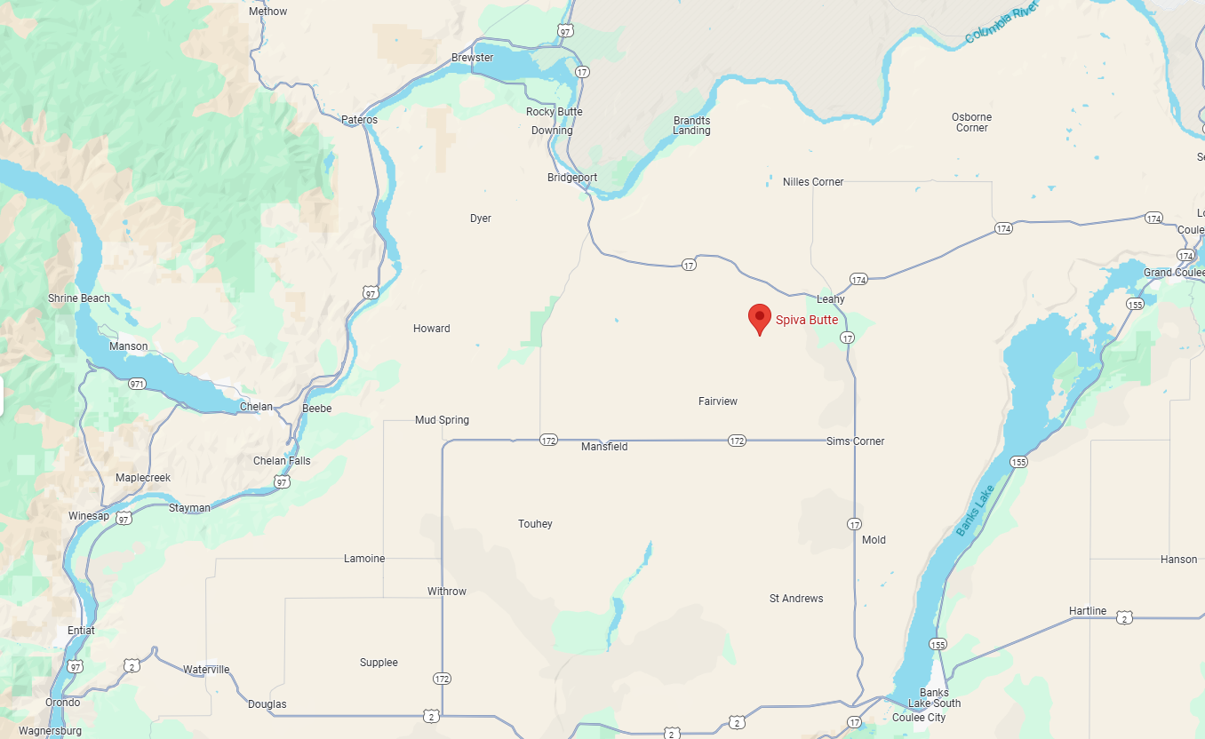 Map of Spiva Butte location