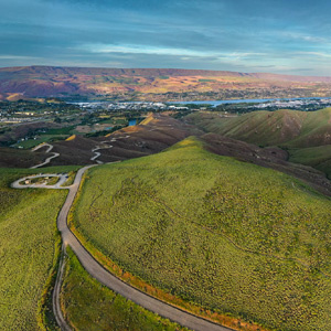 Aerial view of Wenatchee Valley